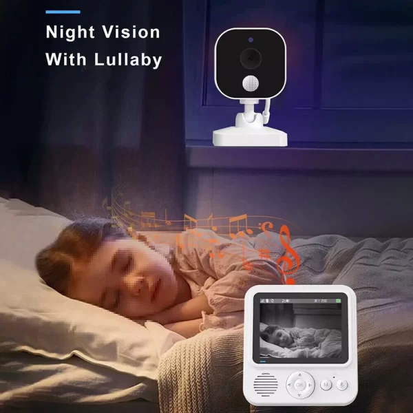 Baby Monitor 2.8 Inch Video Wireless 2 Way Talk IPS Screen Lullaby Night Vision - Image 5